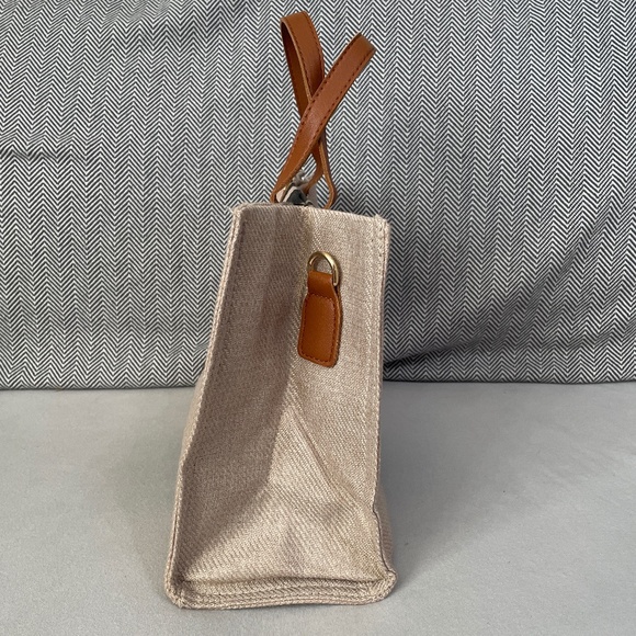 Canvas Wide Stripe Tote Bag - Picture 3 of 10